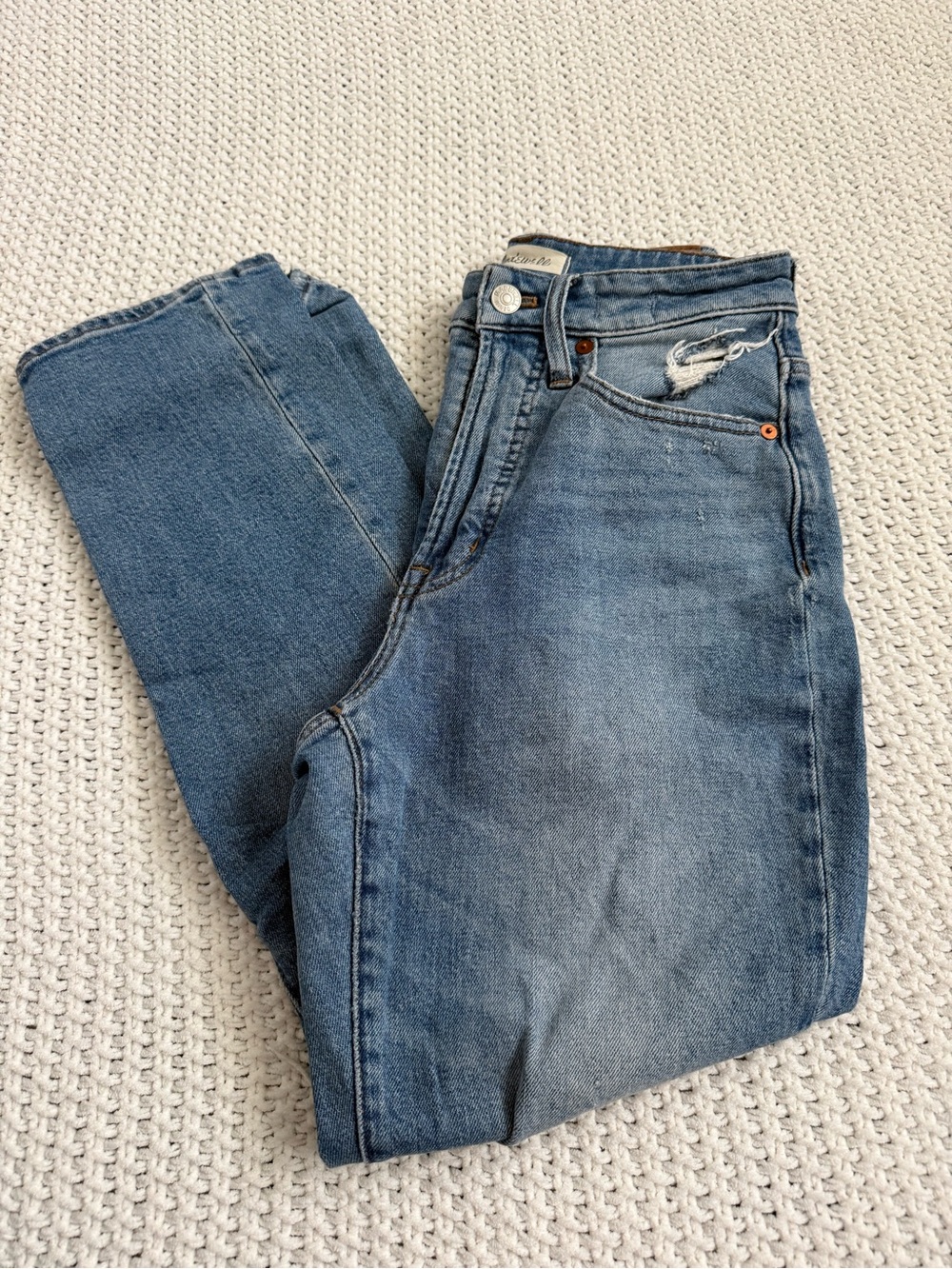Madewell The Curvy Perfect Vintage Jean Distressed Medium Wash Size 24
